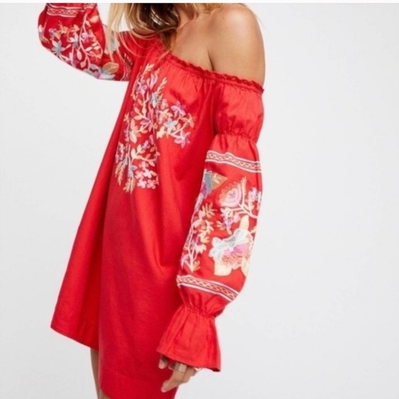 Free People Dresses & Skirts - Free People Fleur Du Jour embroidered dress Small